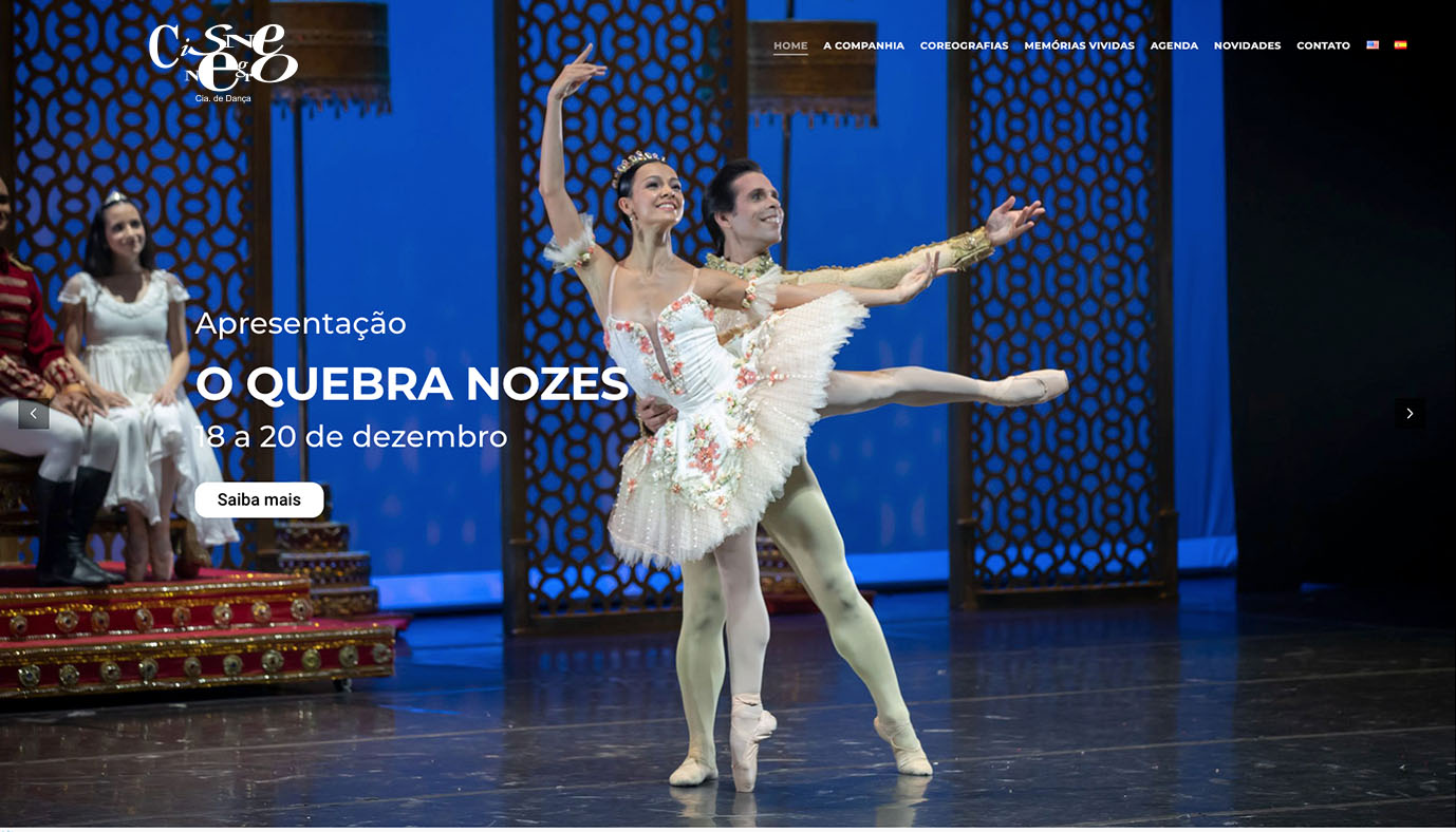 Website WordPress Cisne Negro Cia de Dança - Agência Jhma