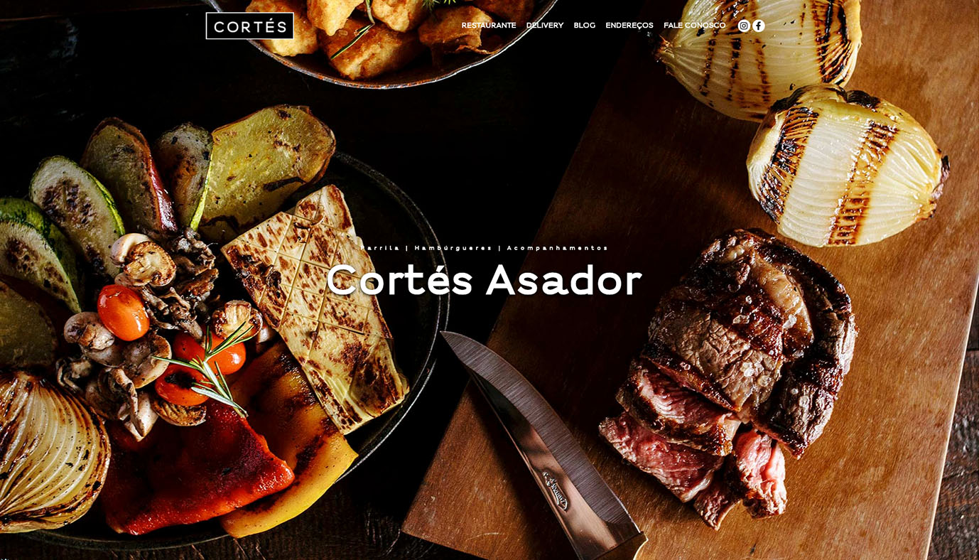 Website WordPress Restaurante Cortés Asador - Agência Jhma