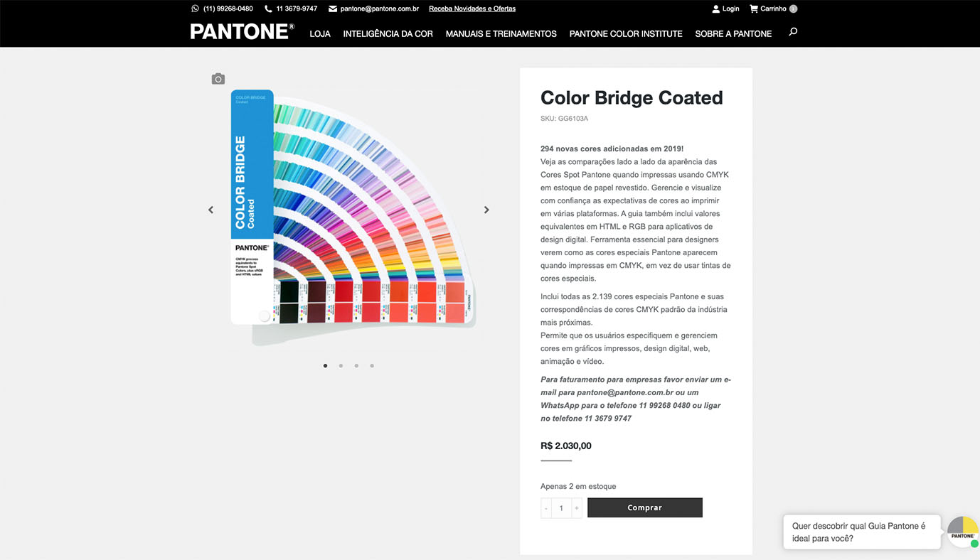 Website WordPress Pantone Brasil - Agência Jhma