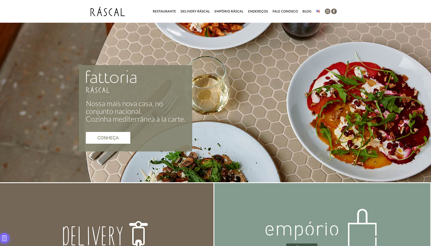 Website Wordpress Ráscal Restaurante - Agência Jhma