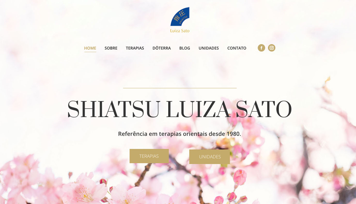 Website WordPress Shiatsu Luiza Sato - Agência Jhma