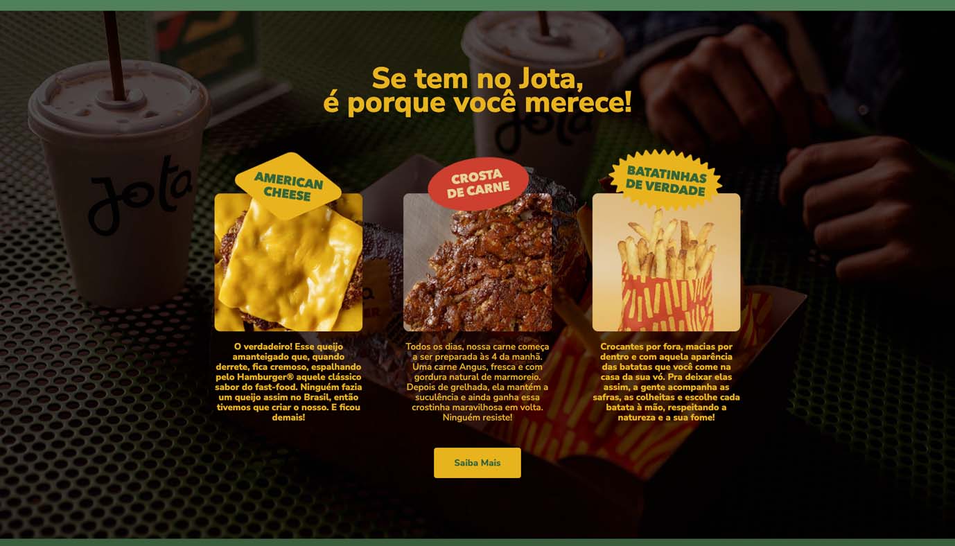 Website WordPress Jota Hamburgers - Agência Jhma